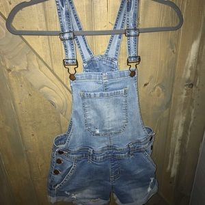 blue jean overalls